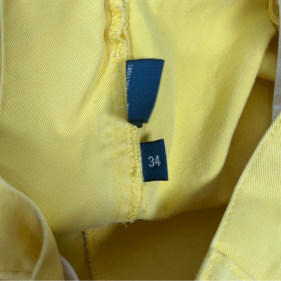Ralph Lauren Yellow Flat Front Men's Shorts Size 34 - Picture 5 of 10